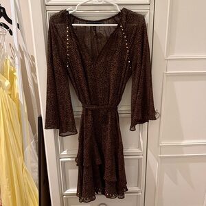 White House black market leopard print dress